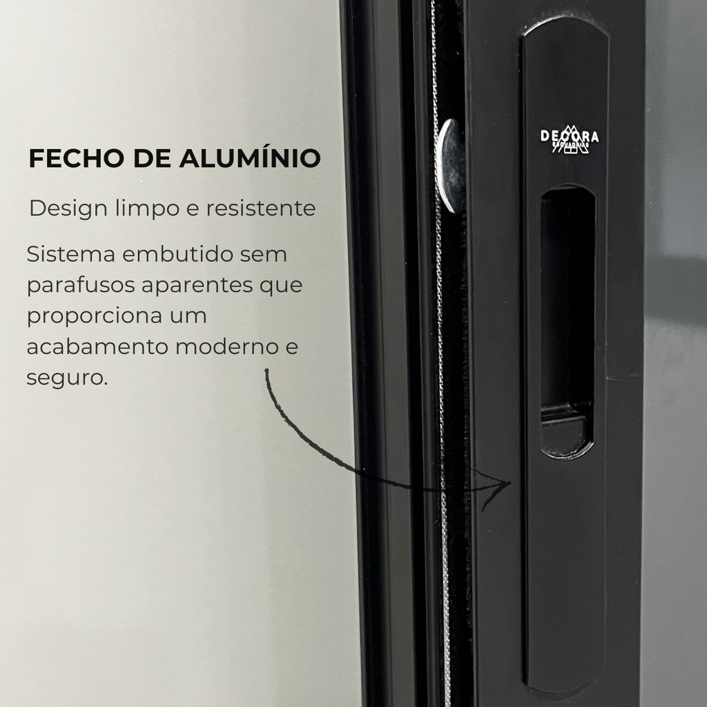 Janela de Alumínio Duas Folhas Móveis Preta Linha Suprema - imagem 3