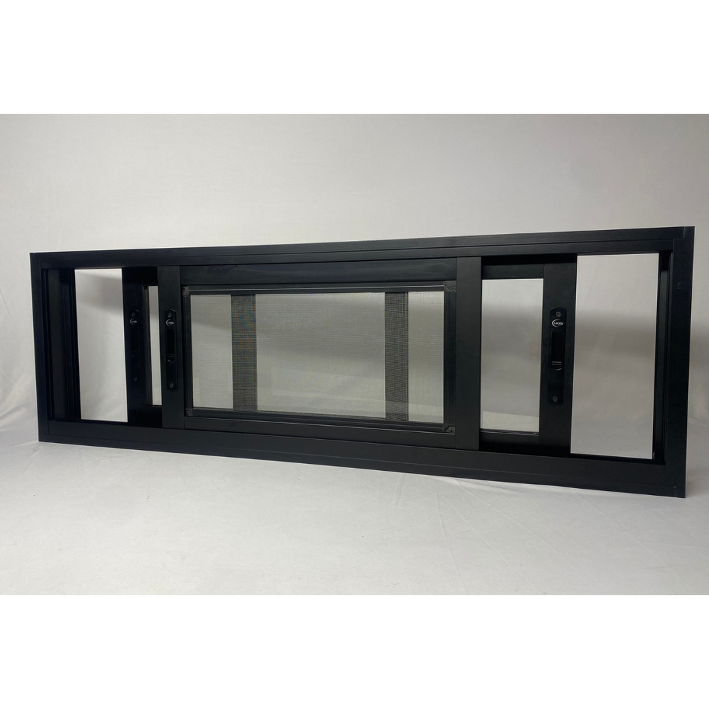 Janela de Correr com Tela Mosquiteira Embutida Preta - imagem 5